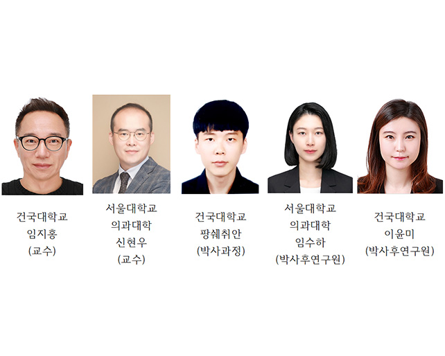 바이오의약학과 임지홍 교수 연구팀, 서울대학교 의과대학 신현우 교수 연구팀과 공동연구 성과