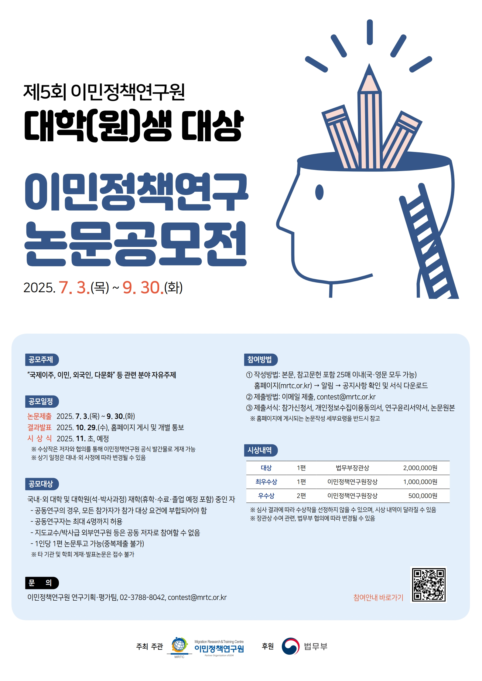 「제5회 대학(원)생 대상 이민정책연구 논문공모전」