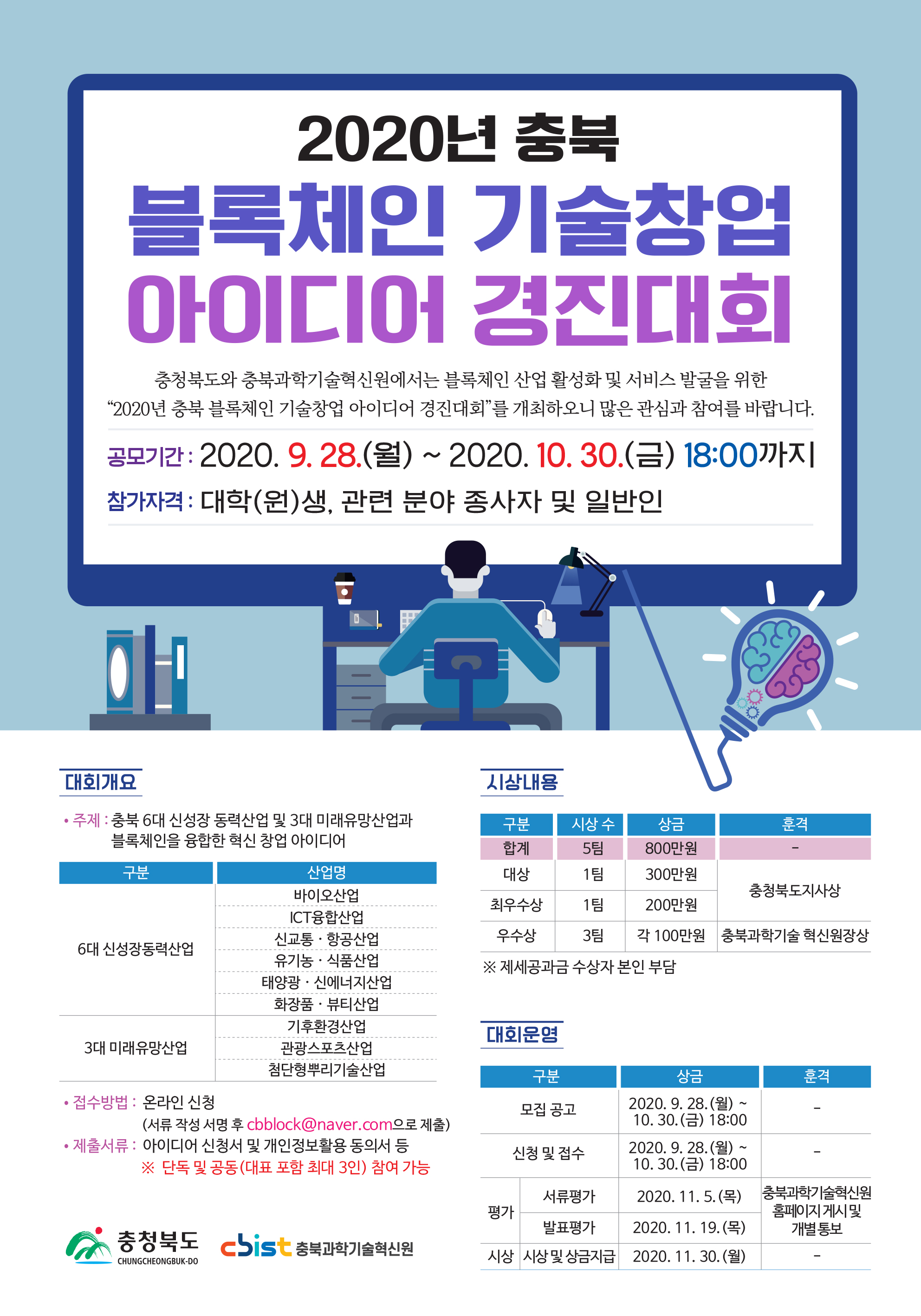 2020년 충북 블록체인 기술창업 아이디어 경진대회 